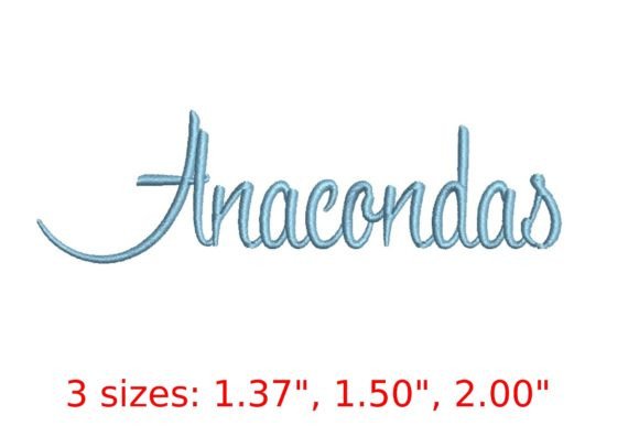 Anacondas Embroidery Font: A Bold and Serpentine Design