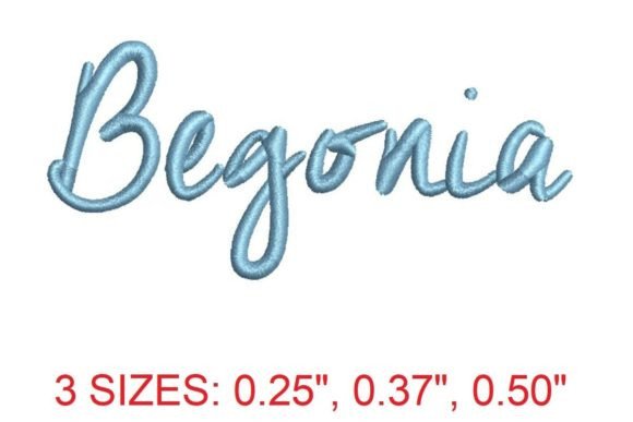 Begonia Embroidery Font: A Festive Touch for Holiday Creations