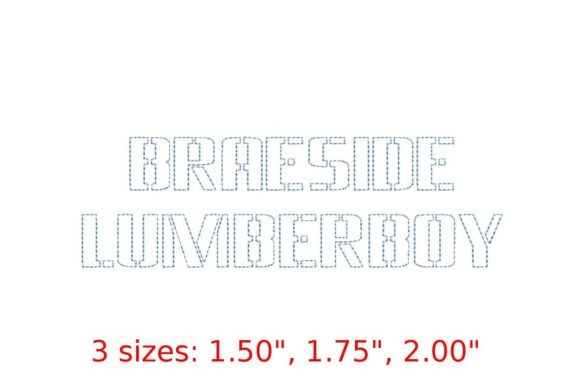 Braeside Lumberboy: A Rugged Embroidery Design