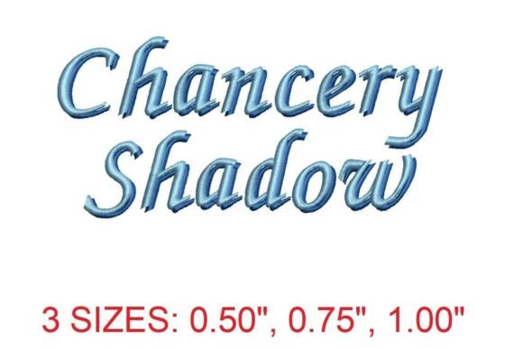 Elegant Chancery Shadow Embroidery Font