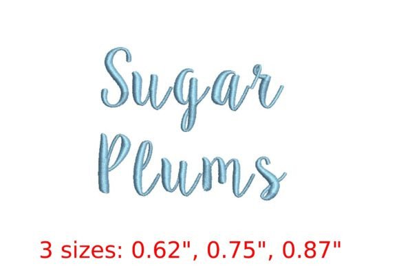 Enchanting Sugar Plums Embroidery Font