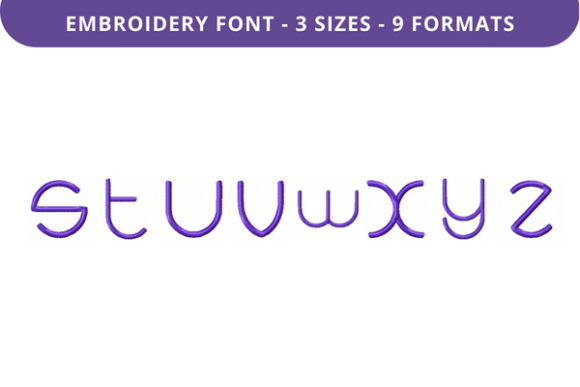 Halo Colony Font Lowercase S to Z: A Festive Embroidery Choice