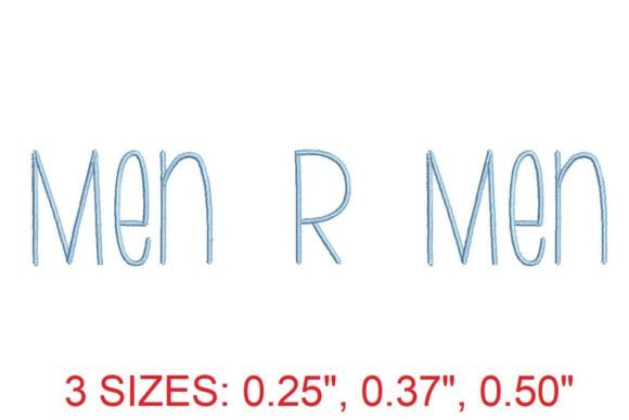 Men R Men Medium Font: A Stylish Embroidery Choice
