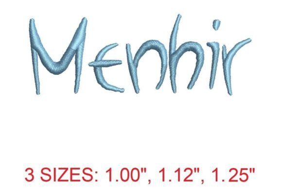 Menhir Embroidery Font: Bold and Impactful