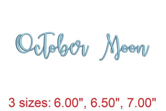 October Moon: A Mystical Embroidery Font for Seasonal Charm