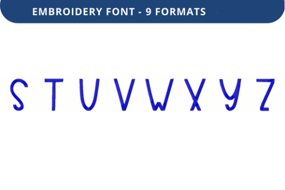 Play Pen Font S to Z: A Festive Embroidery Choice