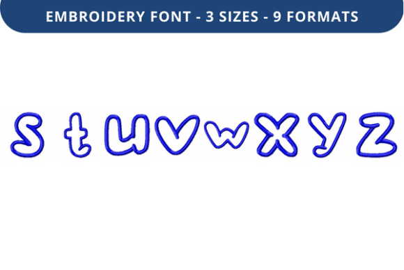 Pop That Bubble Font S to Z: A Stylish Embroidery Choice