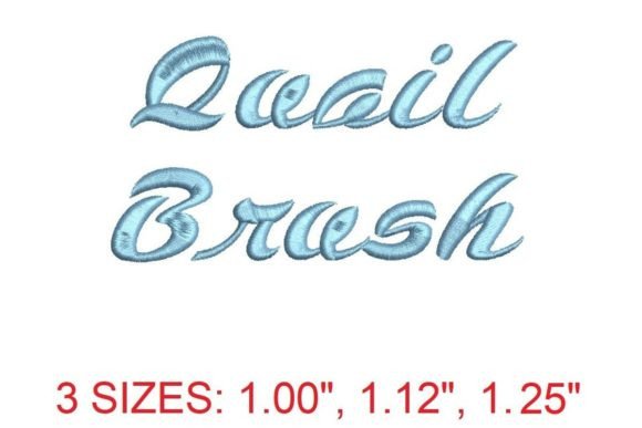 Quail Brush Font: A Versatile Embroidery Choice