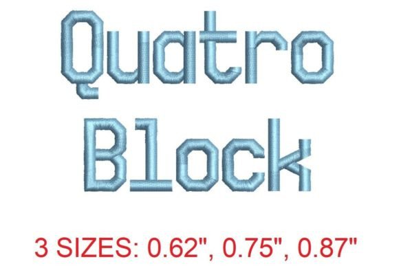 Quatro Block Font: Elevate Your Embroidery Projects