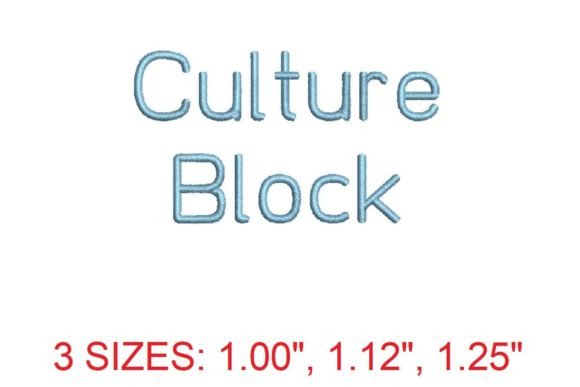 Review: Culture Block Embroidery Font