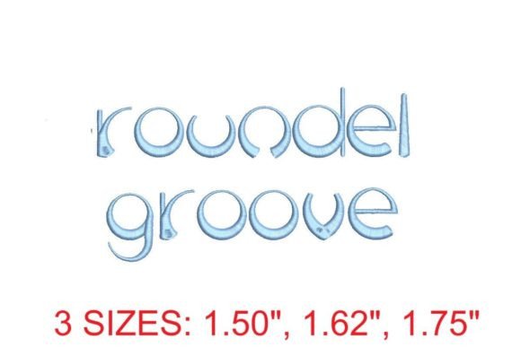 Roundel Groove Embroidery Font: A Classic Touch