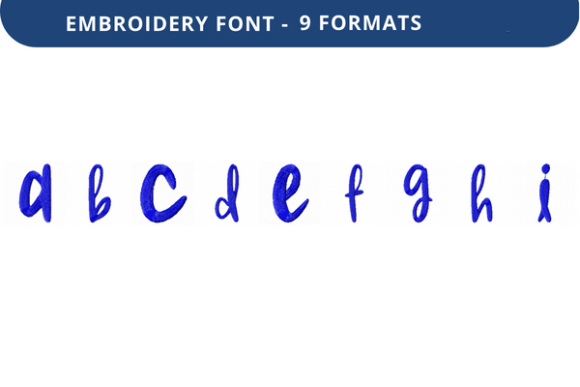 Smooth Slushie Font: A Charming Lowercase Embroidery Choice