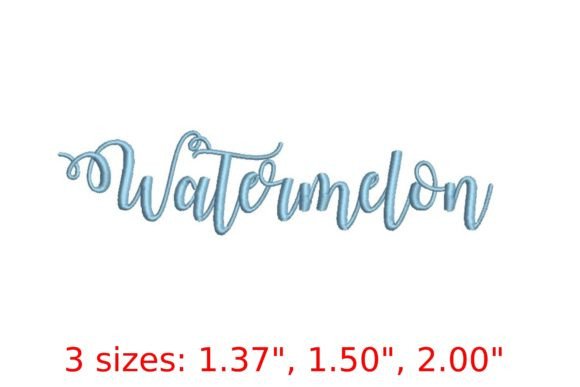 Watermelon Font: A Burst of Vibrancy for Your Embroidery